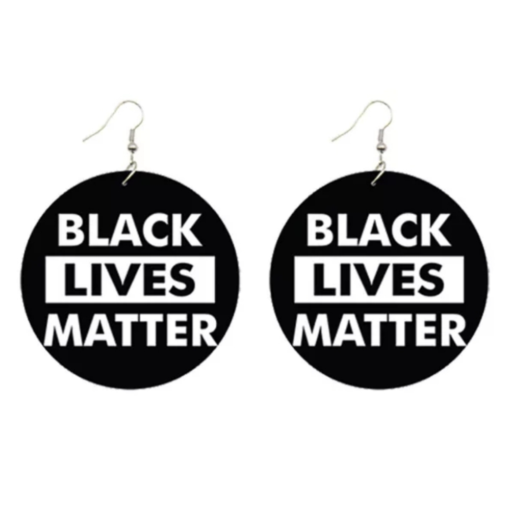 Black Lives Matter Earrings BLM New in Package - Picture 1 of 2